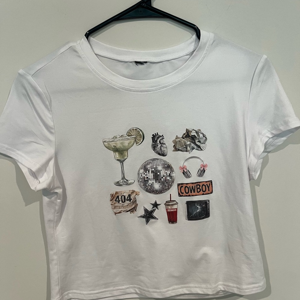 White Graphic Women’s Top